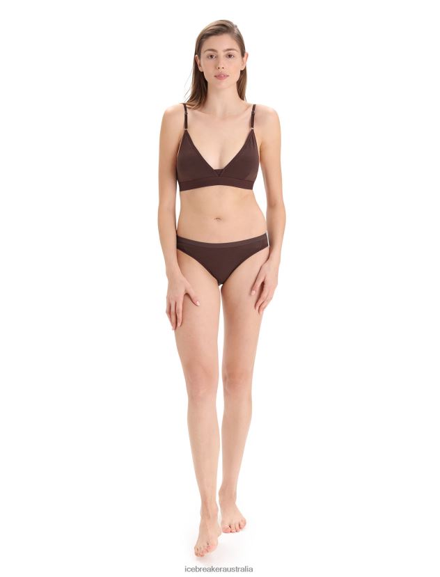 Icebreaker Women Merino Siren Padded BraUmber 80BXXP512 Clothing