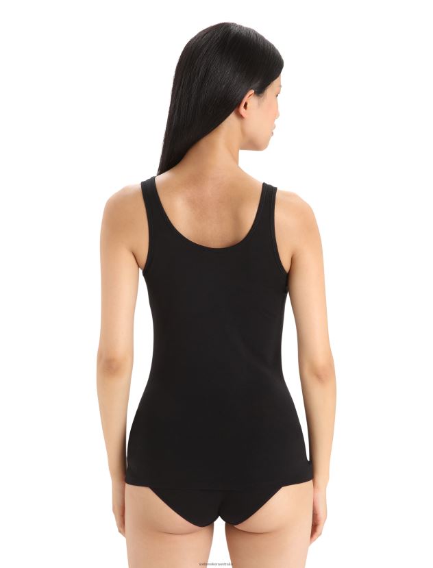 Icebreaker Women Merino Siren Tank TopBlack 80BXXP528 Clothing
