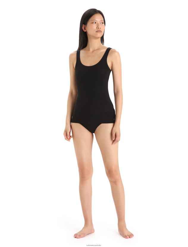 Icebreaker Women Merino Siren Tank TopBlack 80BXXP528 Clothing