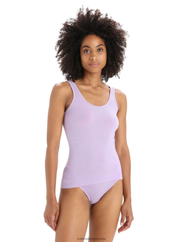 Icebreaker Women Merino Siren Tank TopPurple Gaze 80BXXP534 Clothing