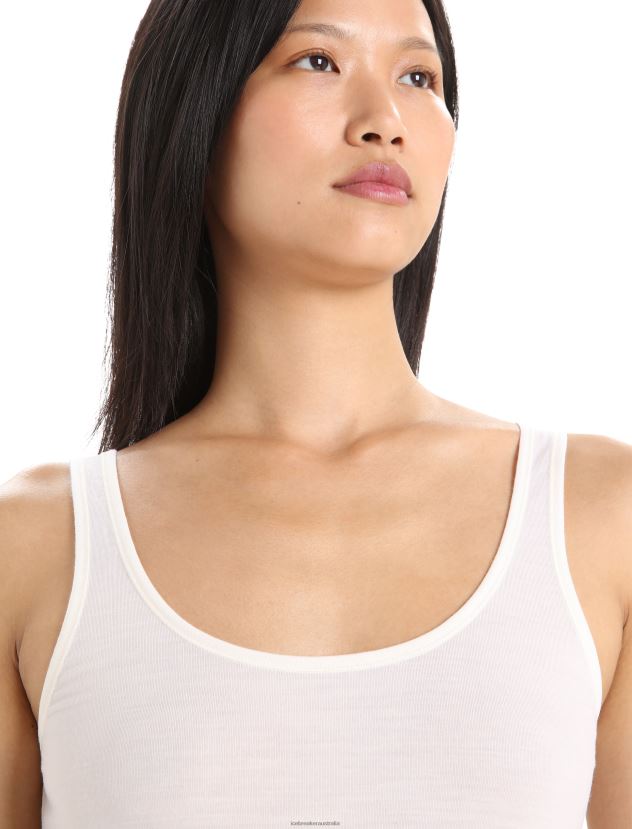 Icebreaker Women Merino Siren Tank TopSnow 80BXXP530 Clothing