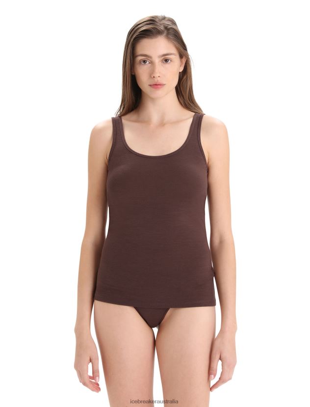 Icebreaker Women Merino Siren Tank TopUmber 80BXXP535 Clothing
